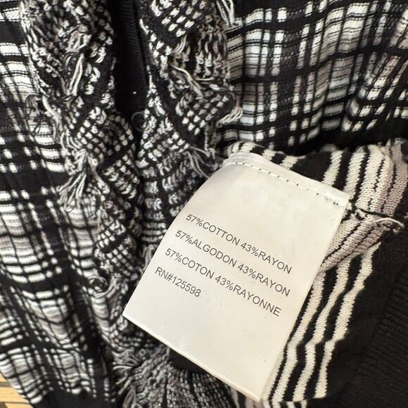 Ellen Tracy Black And White Cardigan Size Small‎ - Picture 6 of 7
